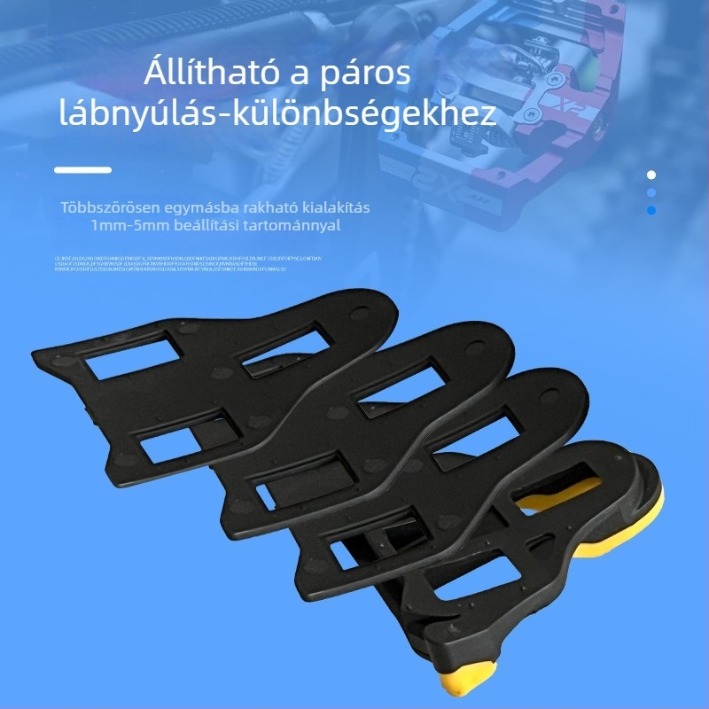 Országúti kerékpár pedálzárólemez spacer, könnyű, magasságállító alátét kerékpáros cipőkhöz
