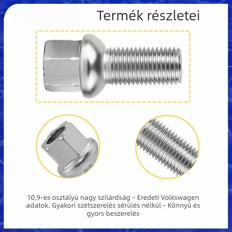 VW-modellekhez illő kerékcsavarok és anyák: Sagitar, Bora, T-Roc, Lamando, Touran, Tiguan, T-Cross