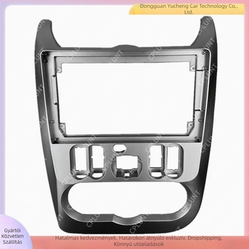 Autó navigációs keret panel Renault Logan/Sandero/Duster — ABS+PC, 2009–2015, súly 1 kg
