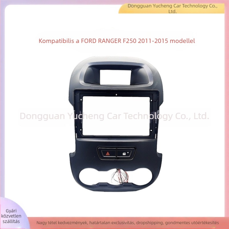 Autó navigációs keret DVD panelhez – moduláris keret Ford Ranger és F-250 számára (ABS+PC • Kompatibilitás: Ford Ranger, F-250 • Modellvek: 2011–2015 • Tömeg: 1 kg)