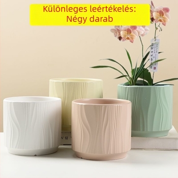 Kerámia virágcserép, padlóra álló, egyszerű stílus, otthoni kertészkedéshez