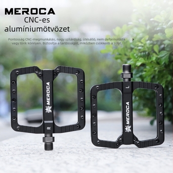 Meroca FR-25 pedálok MTB-hez és országúti kerékpárokhoz – alumínium ötvözet, Cr-Mo tengely, üreges nagy futófelület, csúszásmentes felület