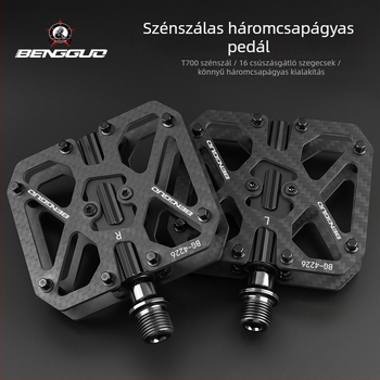 Bunguo Bg-4226 szénszálas kerékpárpedálok, háromcsapágyas