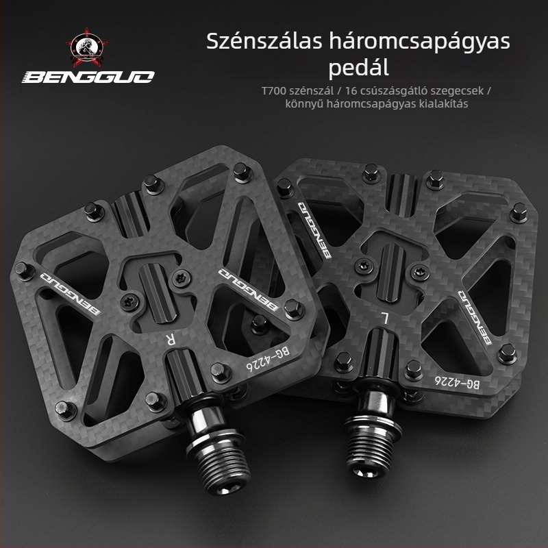 Bunguo Bg-4226 szénszálas kerékpárpedálok, háromcsapágyas