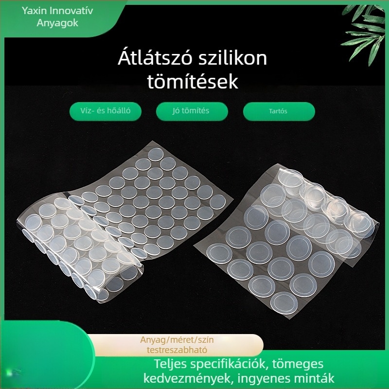 Zárt szilikon talppárnák, vízállóak és olajállóak, gumitömítések, csúszásmentesek és ütéscsillapítók, átlátszó szilikon tömítés