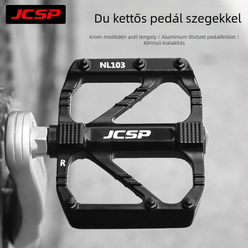 Jcsp NL103 kerékpár pedálok – alumíniumötvözet, csúszásmentes, DU csapágyak, kompatibilak kerékpárokhoz, mountain bike-hoz, összecsukható kerékpárhoz, országúti kerékpárhoz