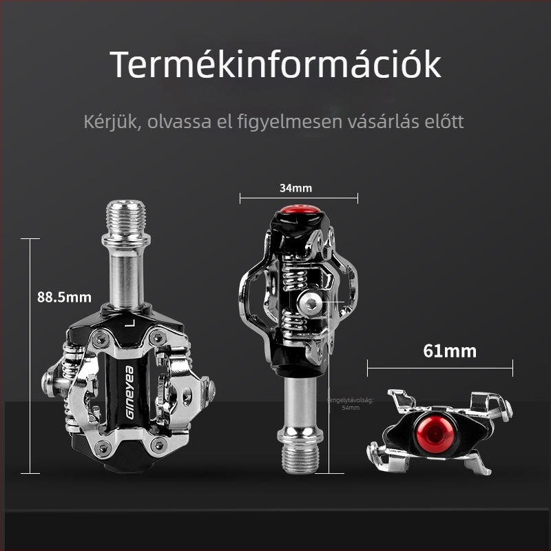 Gineyea/Jingye P20 hegymászó kerékpár pedálok önzáró rendszerrel, alumínium ötvözet, modell P20