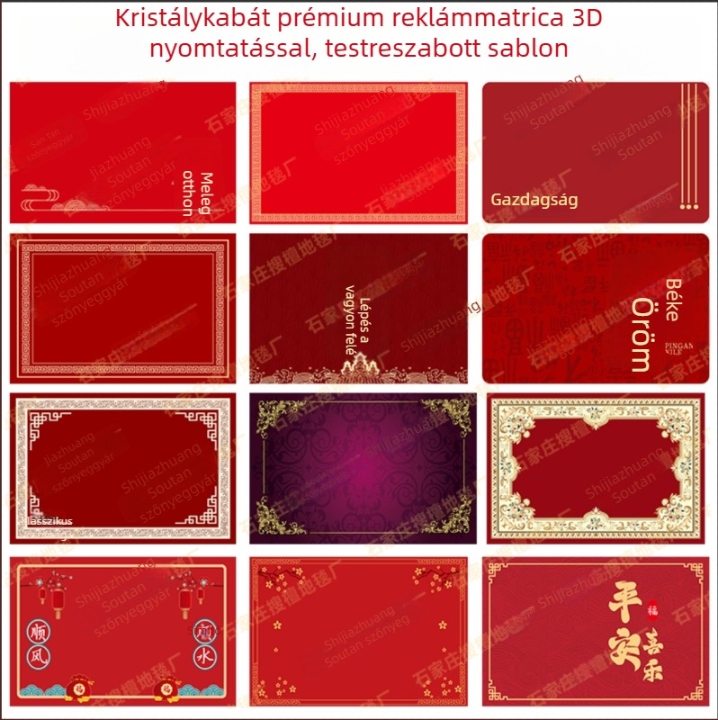 Sou Tan Személyre szabott logópadló-mat, filc anyag, négyzetes alak, nyomtatás, geometriai minta, mosóható, modern minimalista stílus