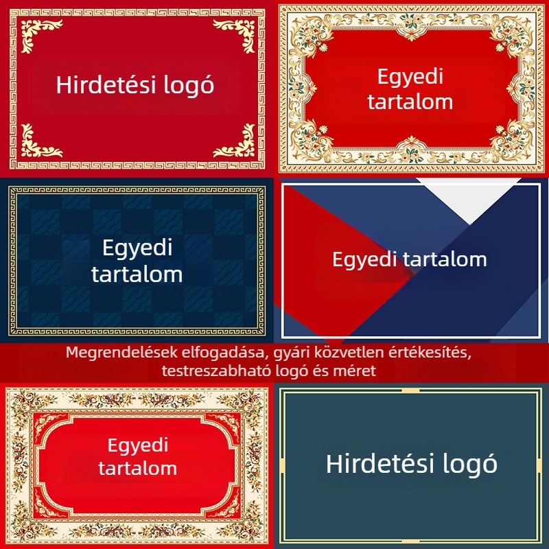 Sou Tan Személyre szabott logópadló-mat, filc anyag, négyzetes alak, nyomtatás, geometriai minta, mosóható, modern minimalista stílus