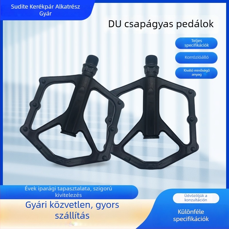 DU csapágyas pedál tripod szerkezettel, alumíniumötvözetből, út- és hegyi kerékpárokhoz