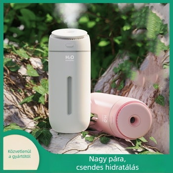 Asztali USB ultrahangos párásító éjszakai fényével, modell Q5 – hatókör legfeljebb 10 m², 0,5 l tartály, 1 ködkiárat, USB tápcsatlakozás, időzítő 2–8 h