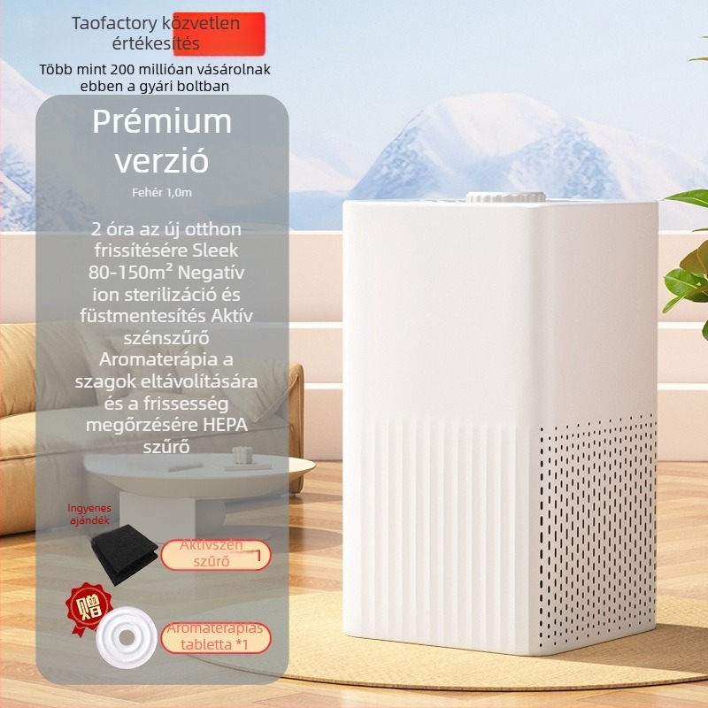 Otthoni légtisztító – formaldehid eltávolítás, alacsony zajszint, 500 m³/h, 10 m²-ig, érintéses vezérlés