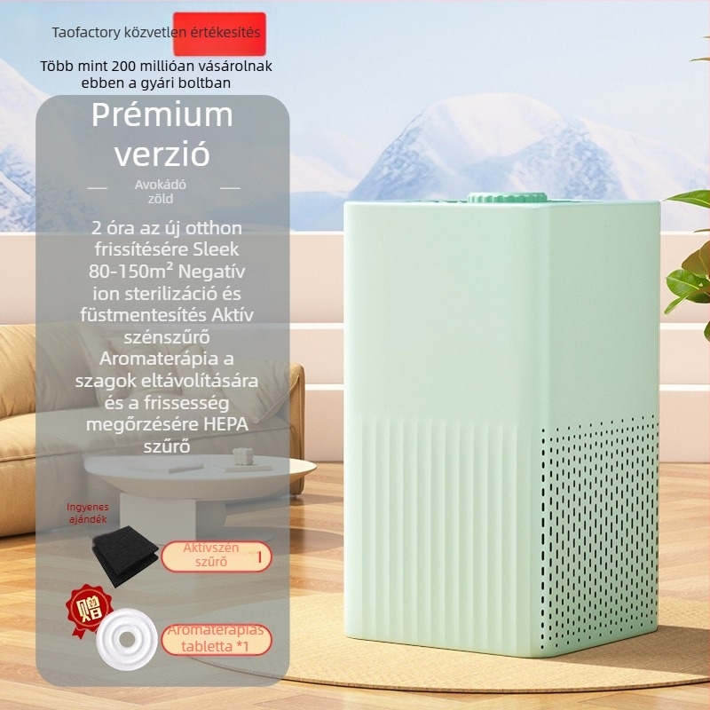 Otthoni légtisztító – formaldehid eltávolítás, alacsony zajszint, 500 m³/h, 10 m²-ig, érintéses vezérlés