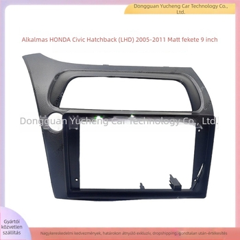 Honda Civic Hatchback autó navigációs panel keret – ABS+PC, DVD panel, kompatibilis 2005–2011