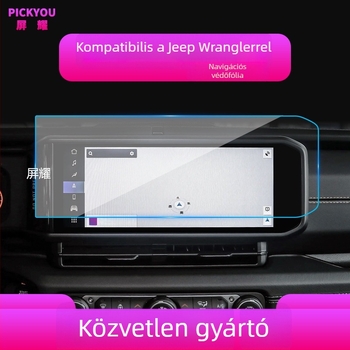 Jeep Wrangler navigációs kijelző és középkonzol védő fólia, matt felület, anti-kékfény, karcolásálló belső autó kiegészítő