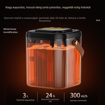 Párásító három permetező kimenettel, nagy kapacitású 2.6–4.0 L tartállyal, csendes üzem, USB-tápellátás, 10–20 m²-hez