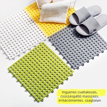 Csúszásmentes, vízálló fürdőszobai szőnyeg kerek lyukakkal – modern, minimalist dizájn, TPE anyag, Kínában gyártva