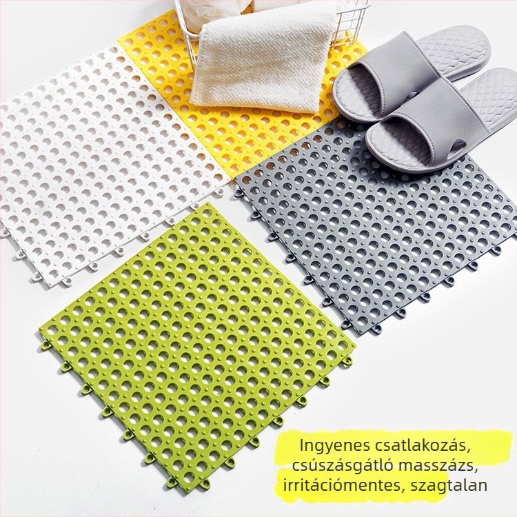 Csúszásmentes, vízálló fürdőszobai szőnyeg kerek lyukakkal – modern, minimalist dizájn, TPE anyag, Kínában gyártva