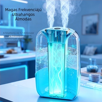 Légpárásító 21–30 m²-es szobákhoz, csendes működés, 2 párásító kimenet, 2.6–4.0 L tartály, távirányító