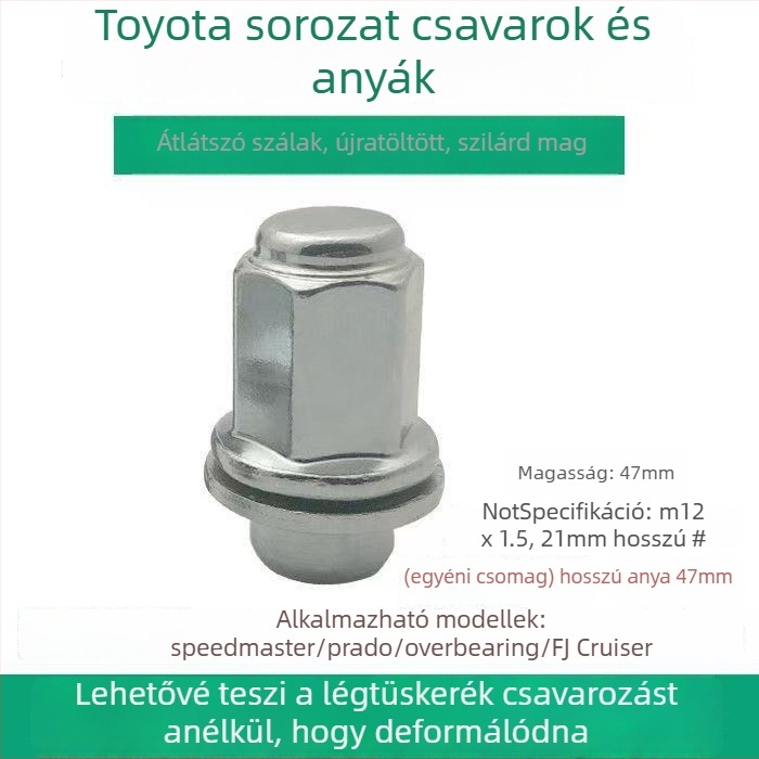 Toyota kerékagy sapkák – Prado, Sienna, Camry, Granvia kompatibilis, magas szilárdságú acélból, modell 68003282AA