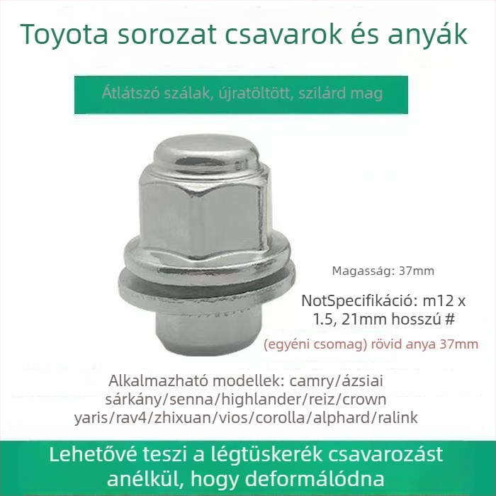 Toyota kerékagy sapkák – Prado, Sienna, Camry, Granvia kompatibilis, magas szilárdságú acélból, modell 68003282AA