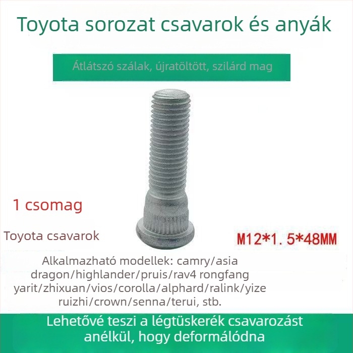 Toyota kerékagy sapkák – Prado, Sienna, Camry, Granvia kompatibilis, magas szilárdságú acélból, modell 68003282AA