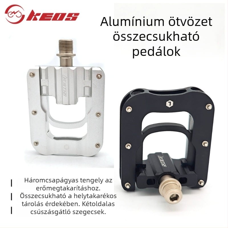 Keos összecsukható kerékpárpedálok, alumíniumötvözet, P8P10D5 modellhez, módosító kiegészítők