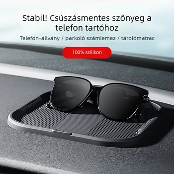 Szilikonból készült csúszásmentes autó műszerfal alátét, vízálló és hőálló, többfunkciós telefon-tartó.