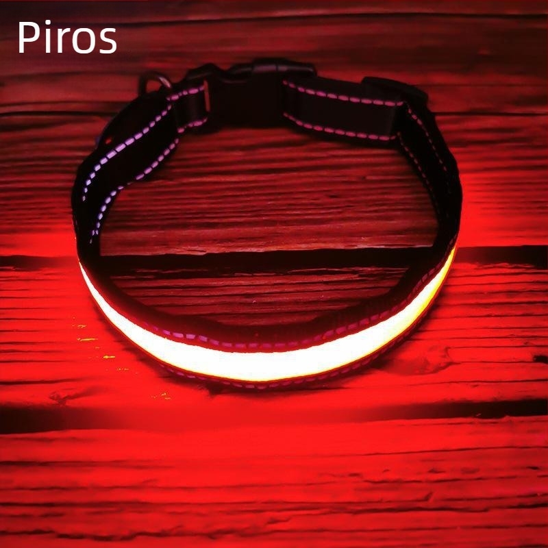 LED kutyanyakörv USB-töltésű, fényvisszaverő, villogó, vízálló