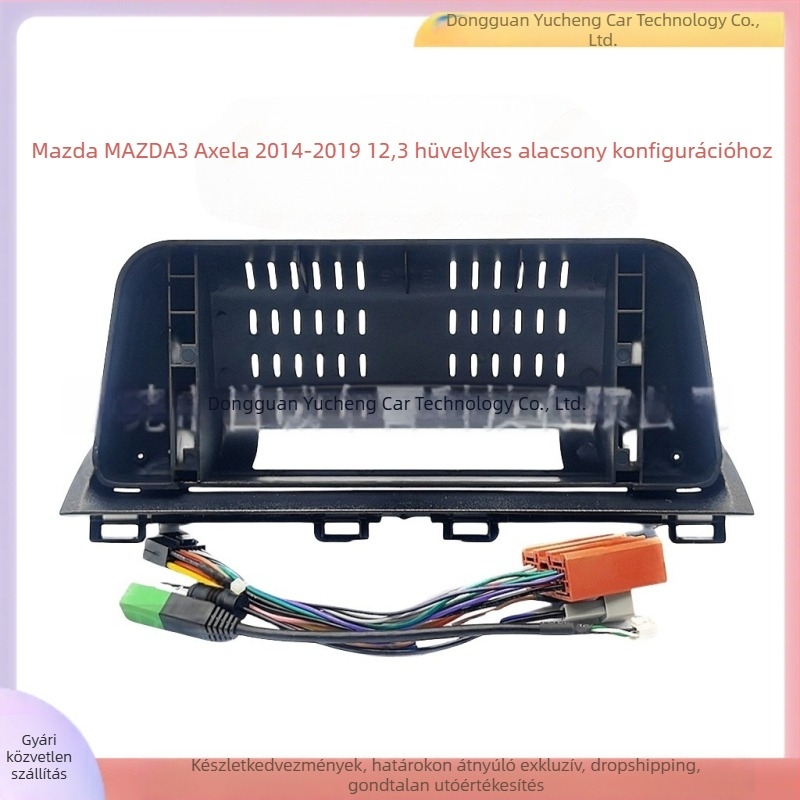 Android navigációs keret Mazda3 Axela középső panelhez — ABS+PC, 800 g, 2014-2019