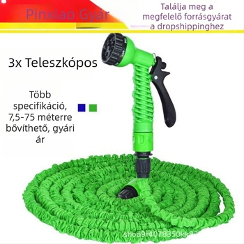 Háztartási 3x teleszkópos vízcső, többfunkciós magasnyomású mosópisztollyal, kerthez és gyephez