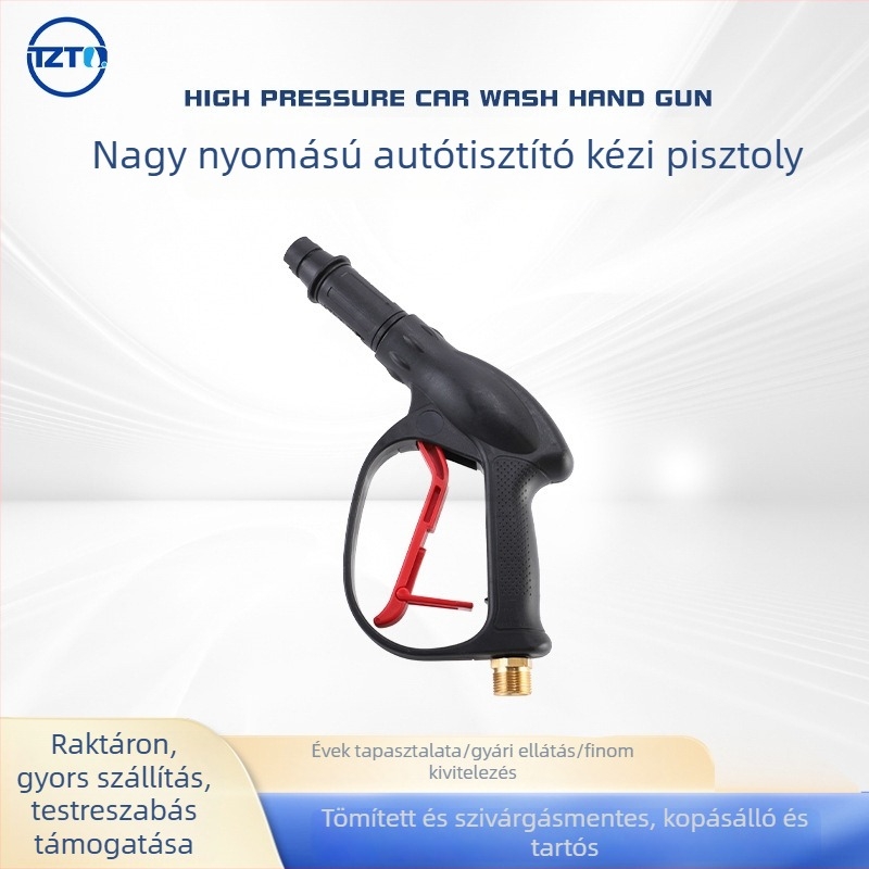 Magasnyomású autómosó pisztoly alumínium csatlakozóval és ventilátoros fúvókával, autók tisztítására és mezőgazdasági öntözésre