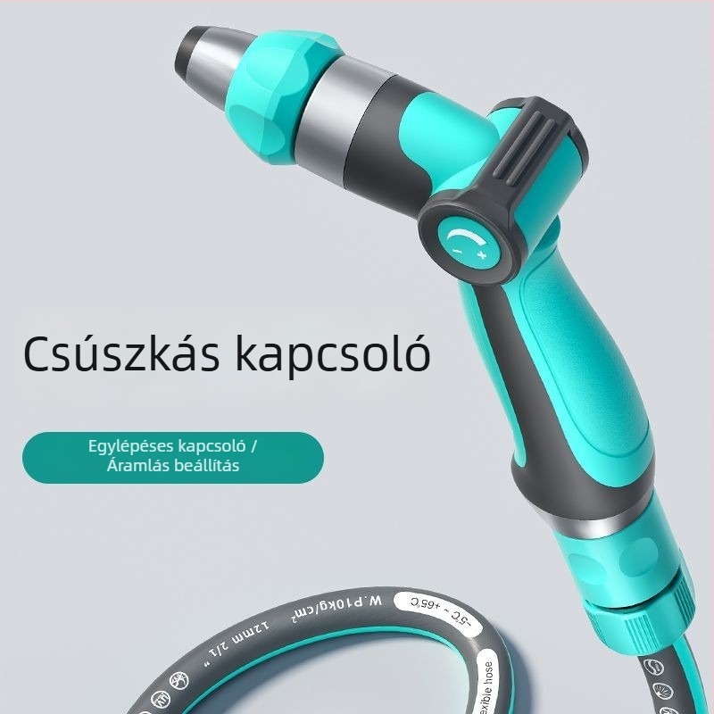 Magasnyomású autómosó pisztoly és tömlő készlet, ABS fej, modell S8, háztartási használatra