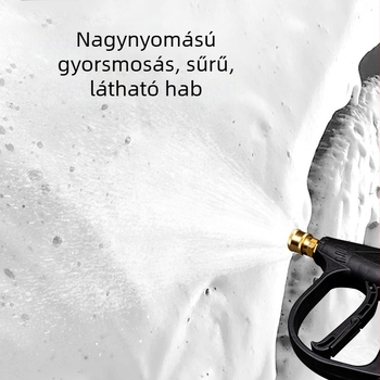 Magasnyomású autómosó spraypisztoly, 250 kgf, réz fej, alumínium szelepfúvó, anti-tekeredés