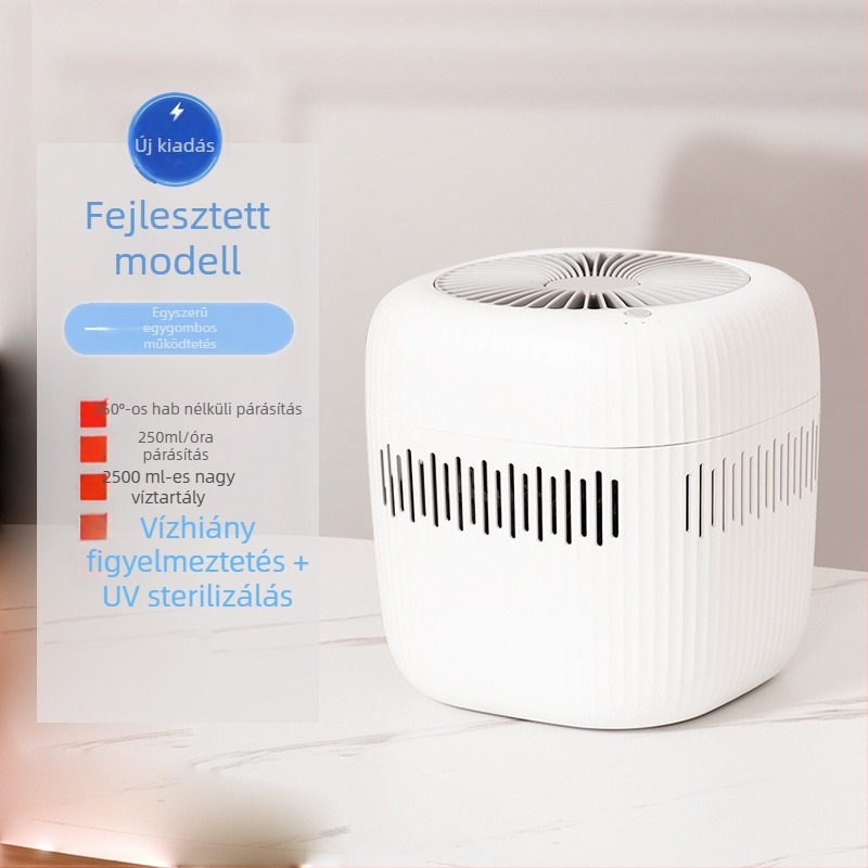 USB párásító fertőtlenítéssel otthoni használatra - Csendes 36-45 dB, 1 köd-kimenet, tartály 1.0-2.5 L