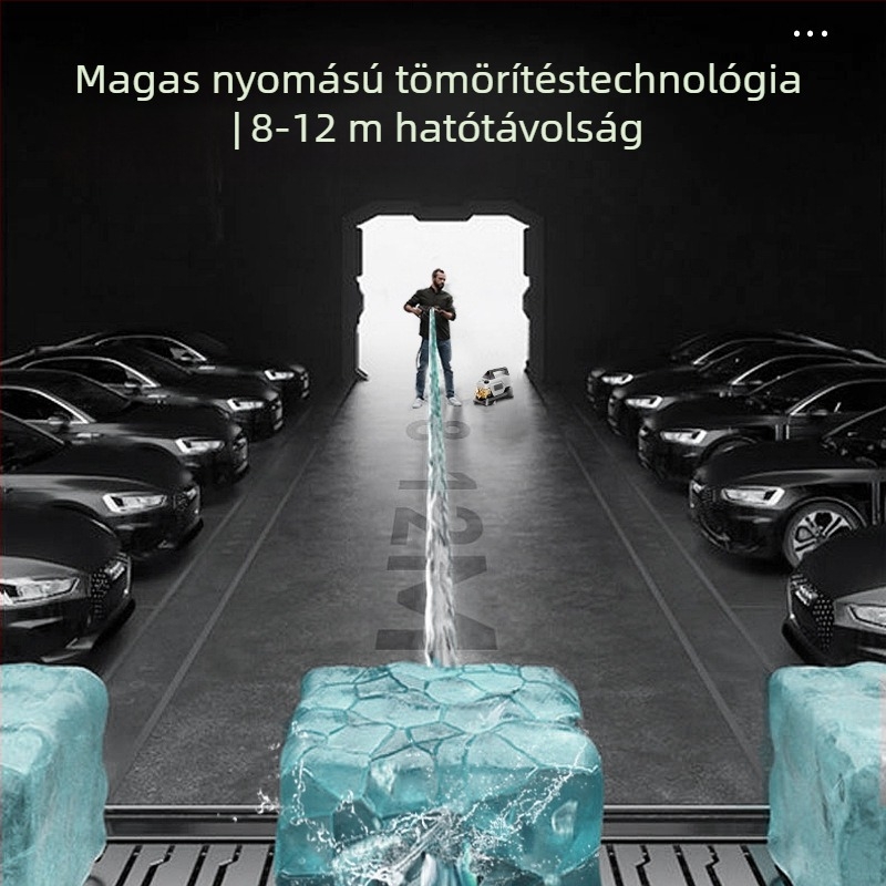 Családi autómosó magasnyomású gép — névleges teljesítmény 1800W / csúcsteljesítmény 3200W, 220V, maximális nyomás 100 bar, maximális áramlás 12 L/perc
