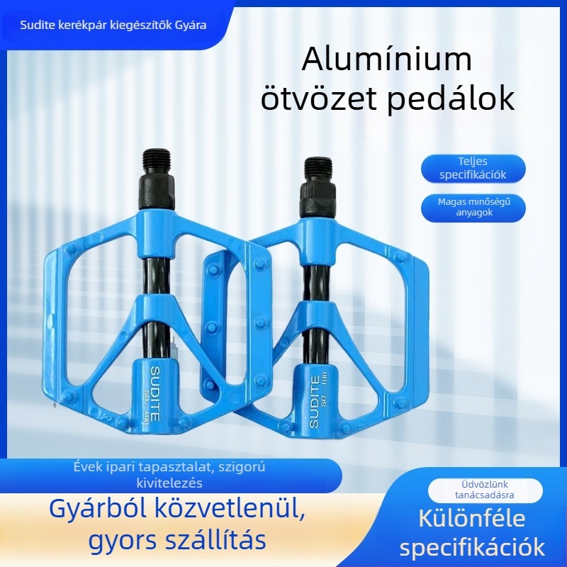 Sudite SDT-1050 MTB pedálok - alumínium ötvözet, polírozott csapágyak, 2 csapágy, univerzális illeszkedés