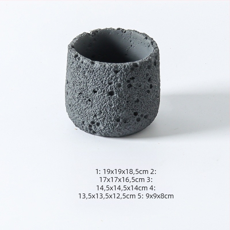 Nordic stílusú cement virágcserép beltéri használatra – tartós, légáteresztő, korrózióálló, asztali vagy padlóra helyezhető