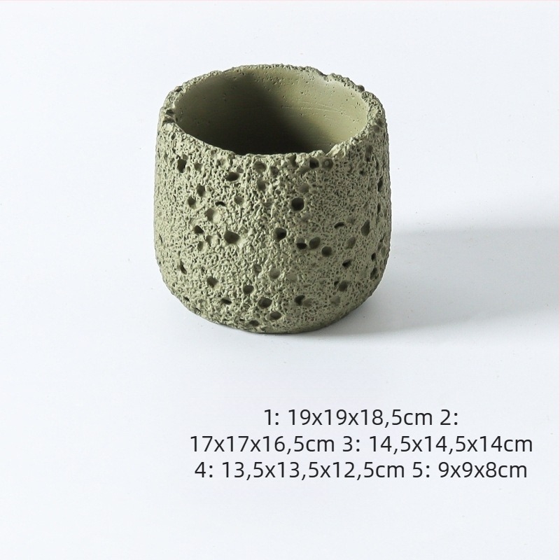 Nordic stílusú cement virágcserép beltéri használatra – tartós, légáteresztő, korrózióálló, asztali vagy padlóra helyezhető