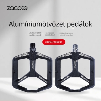 Zacote kerékpárpedálok hegymászó- és városi kerékpárokhoz, alumínium ötvözet öntött, csúszásmentes, modell Za001/Za001s