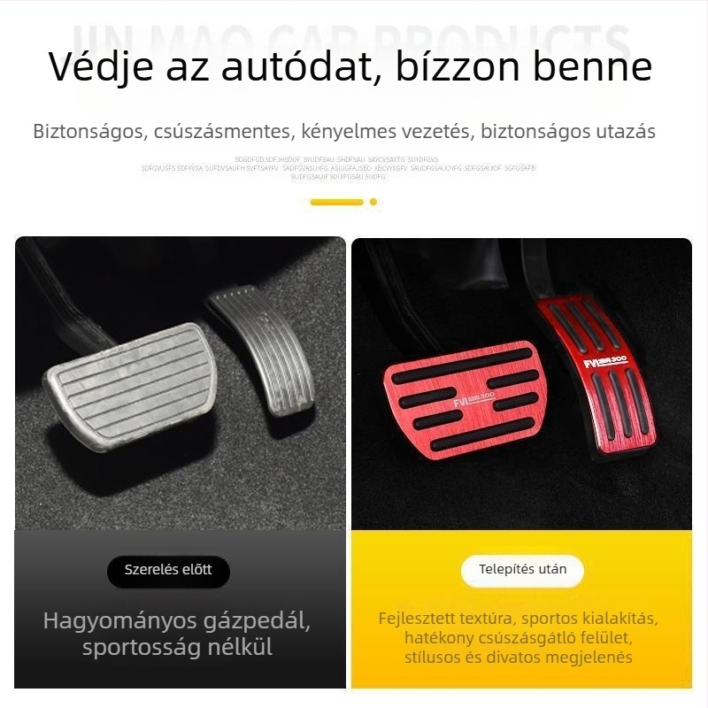 Alumínium ötvözet csúszásmentes gáz- és fékpedál készlet Tank 300-hoz (2022 AT) belső dekorációs kiegészítő