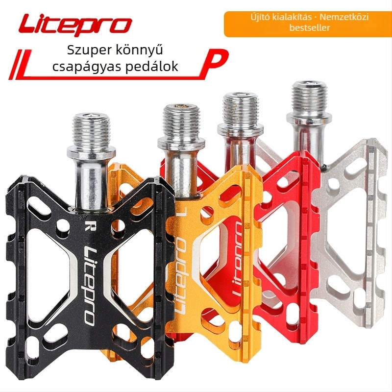 LITEPRO K5 ultrakönnyű alumínium pedál kettős csapágyakkal, összecsukható mountain és road kerékpárokhoz