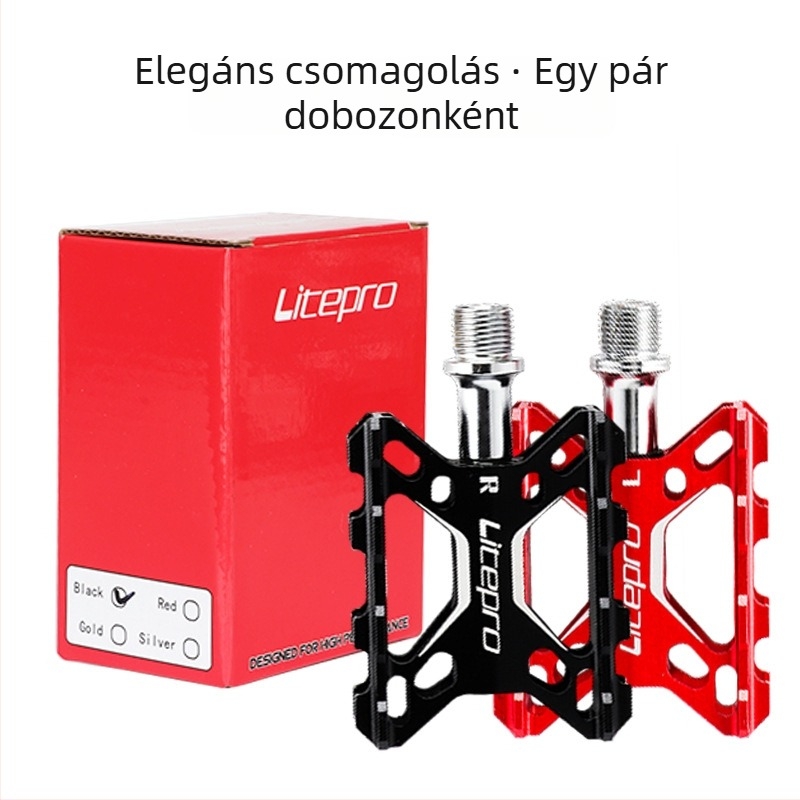LITEPRO K5 ultrakönnyű alumínium pedál kettős csapágyakkal, összecsukható mountain és road kerékpárokhoz