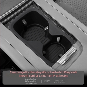 Lingyue szilikon pohártartó fedél a Lynk & Co 07EM-P középső konzolhoz, 190 g, csúszásmentes belső kiegészítő