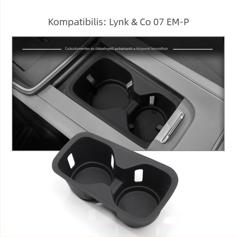 Lingyue szilikon pohártartó fedél a Lynk & Co 07EM-P középső konzolhoz, 190 g, csúszásmentes belső kiegészítő
