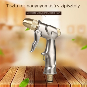 Magasnyomású mosópisztoly autómosáshoz és öntözéshez, hordozható, réz fejű permetezőpisztoly