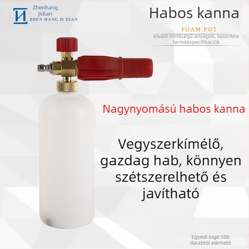 S120 Piros magasnyomású habspriccelő autómosáshoz, hal száj alakú fejcső, testreszabható