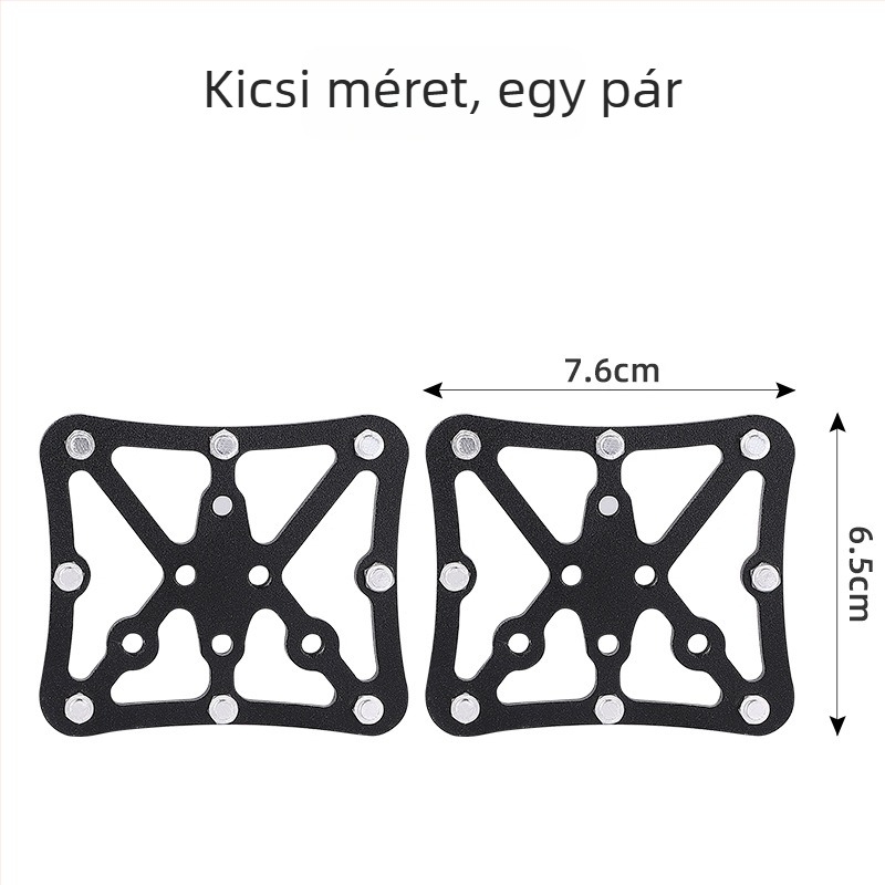 Clipless→flat pedál átalakító pedállemez kerékpárhoz, alumínium ötvözet, modell 0802111-112, West biking