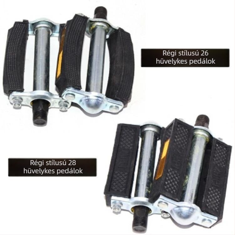 Li Cheng 268 Pedállemez kerékpárokhoz – kompatibil 26- és 28 hüvelykes modellekhez, anyaga vaslemez és gumi