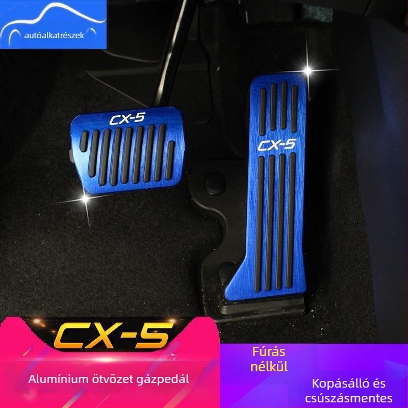 Mazda CX-5 fék- és gázpedál, alumíniumötvözet, 2017–2024 modellhez, automata váltóval